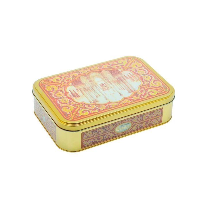 3D Σχεδίαση Tinplate ορθογώνιο Cookie Tin Box